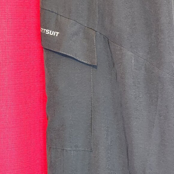 Men's Jogger Pants Pockets Side Zips Grey Size Medium - Picture 5 of 14